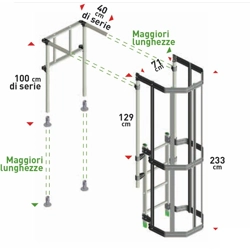 vendita online Tubo diam.50 mm. per gabbia scale security system Accessori e ricambi per scale e ponteggi Facal